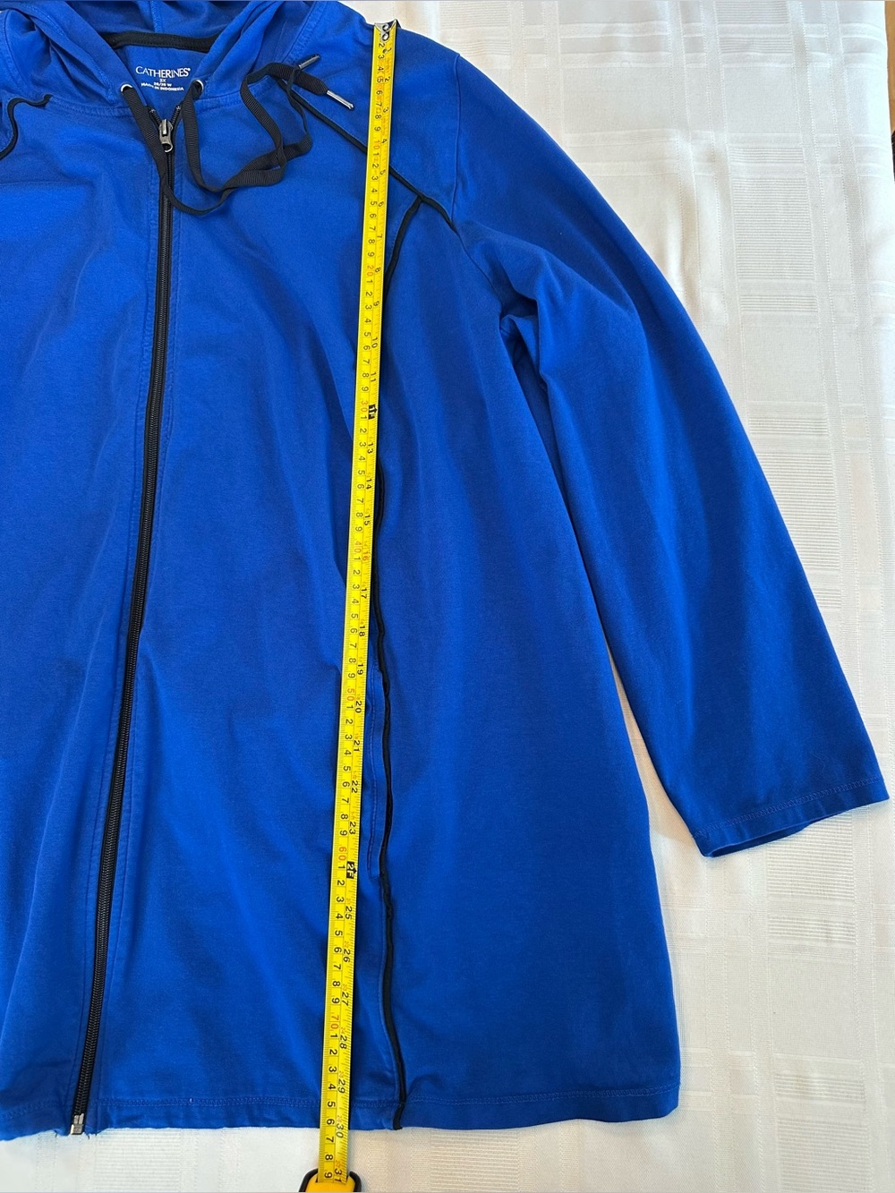 Catherines Women’s BlueFull Zip & Hoodie Stretch Plus Size 3X 26/28 Pockets - Picture 5 of 8